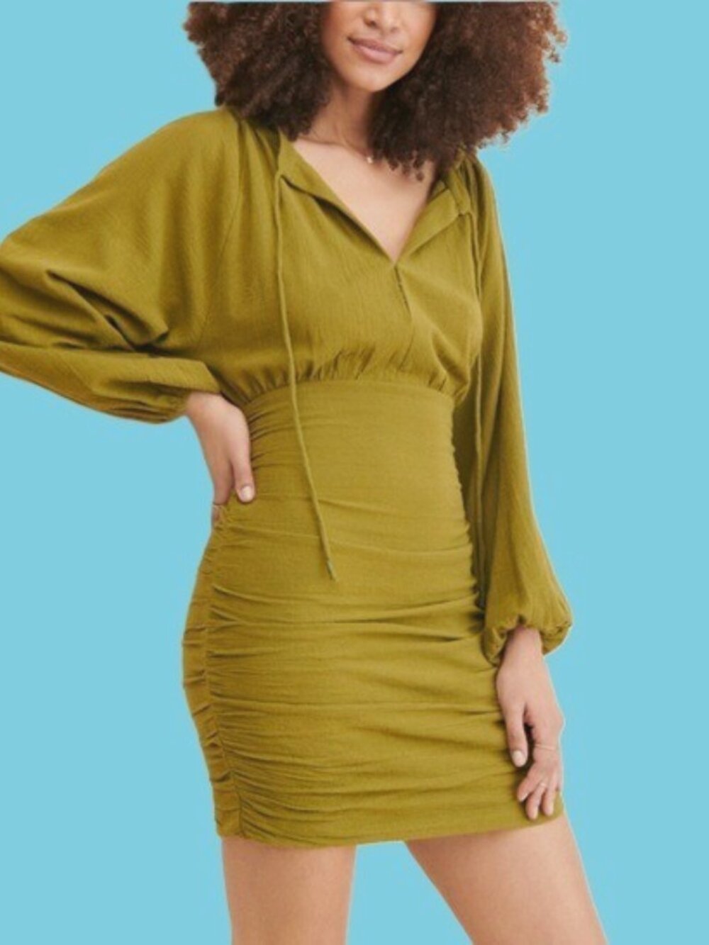 Free People The Only One Mini Dress, Moss Green, Small
